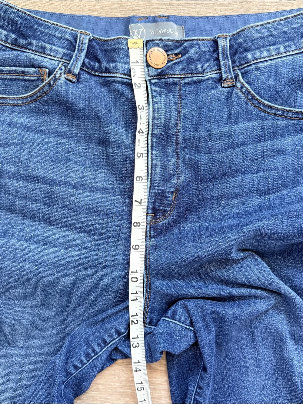 Wit & Wisdom High Rise Wide Leg Denim Jeans, Size 14 - Picture 4 of 6